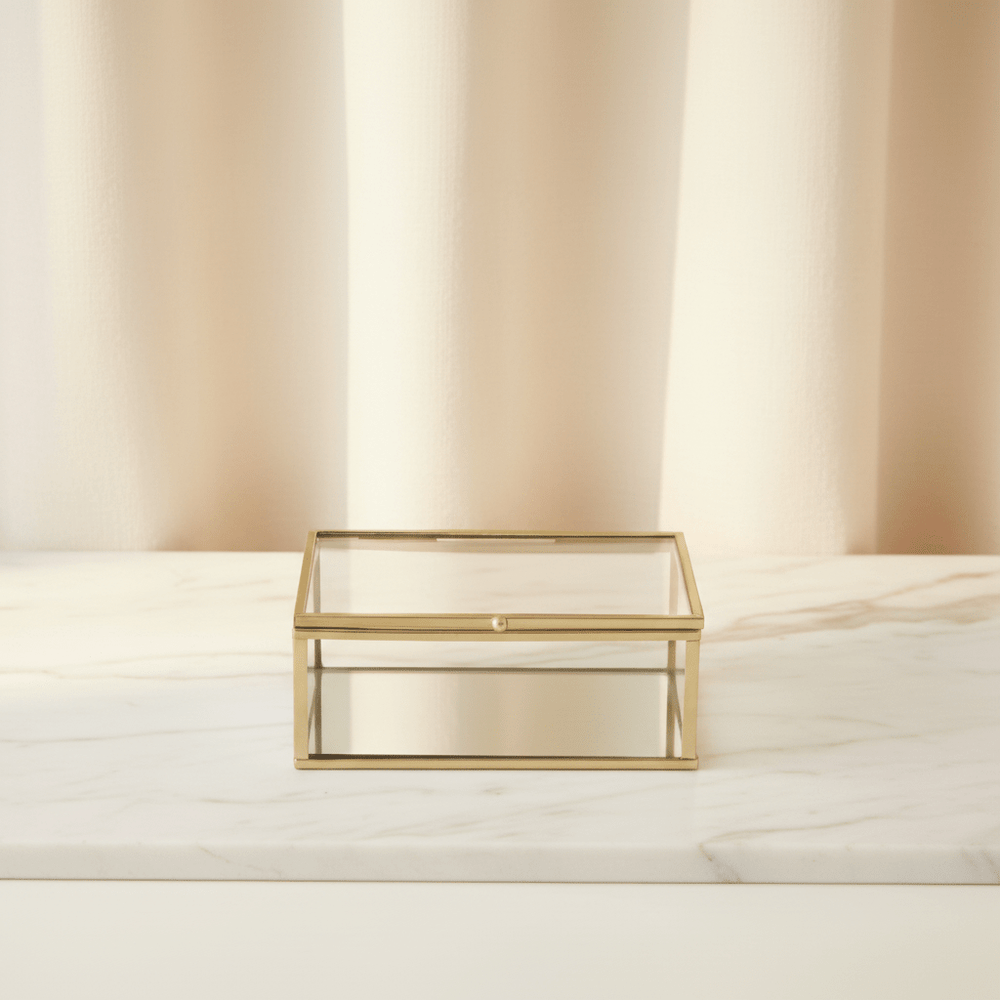 Karaca Home Magic dekorativ opbevaringsboks – 14 × 10 × 5,5 cm - Guld - Løven Home