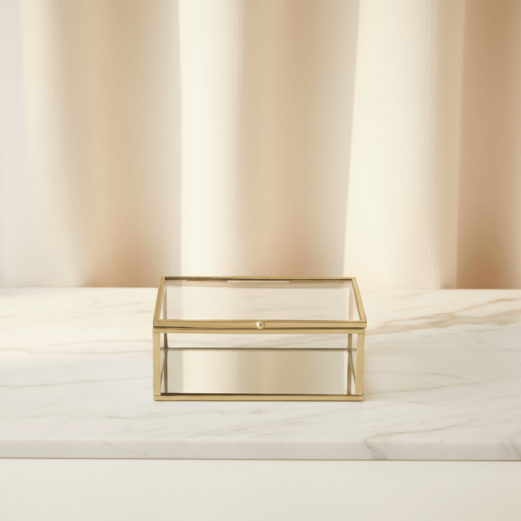 Karaca Home Magic dekorativ opbevaringsboks – 14 × 10 × 5,5 cm - Guld - Løven Home