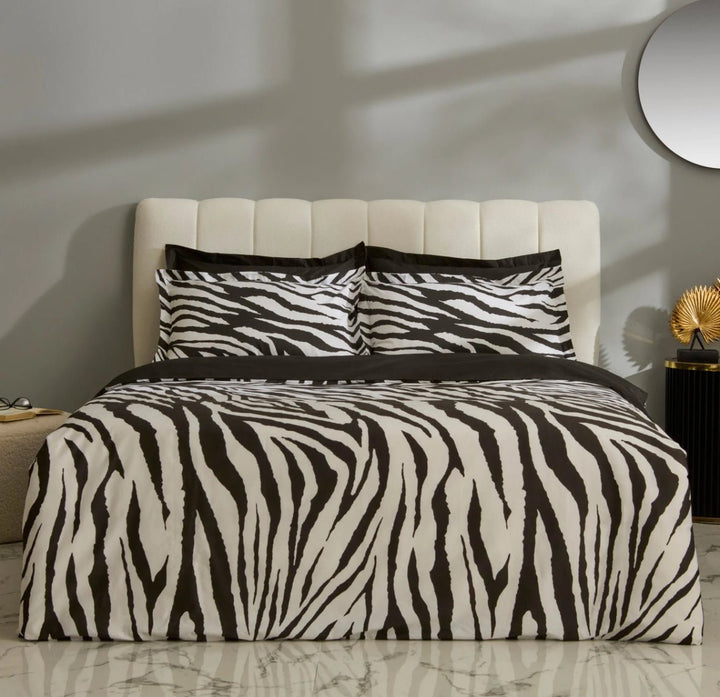 Karaca Home Marimba 100 % Bomuld Dobbeltseng - Sengetøj – Sort - Løven Home