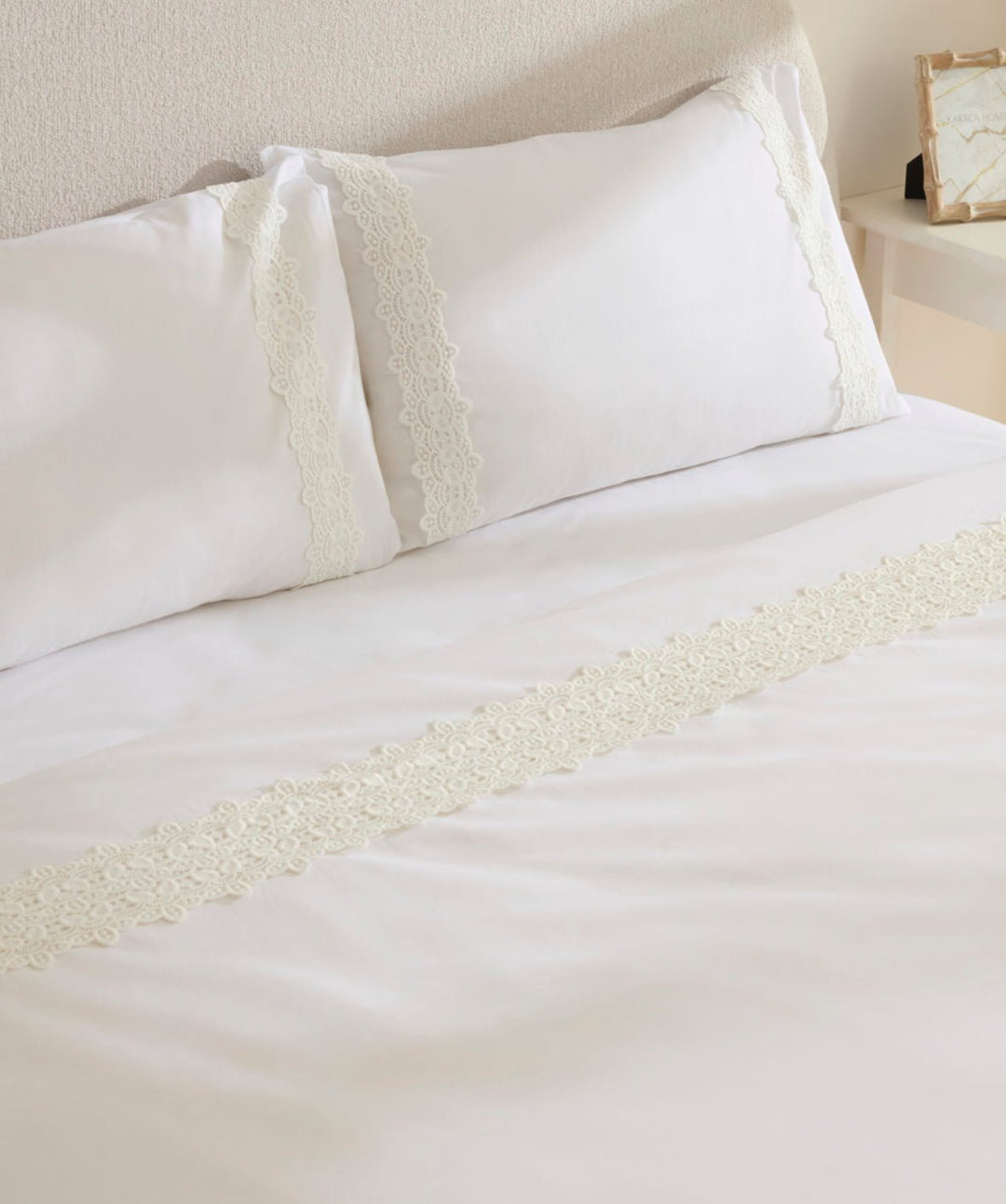 Karaca Home Nuvia Guipure Dobbeltseng - Sengetøj – Hvid - Løven Home