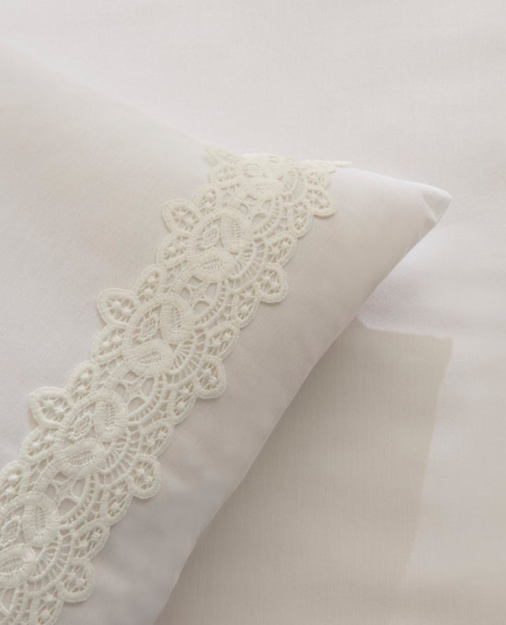 Karaca Home Nuvia Guipure Dobbeltseng - Sengetøj – Hvid - Løven Home