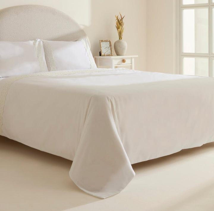 Karaca Home Nuvia Guipure Dobbeltseng - Sengetøj – Hvid - Løven Home
