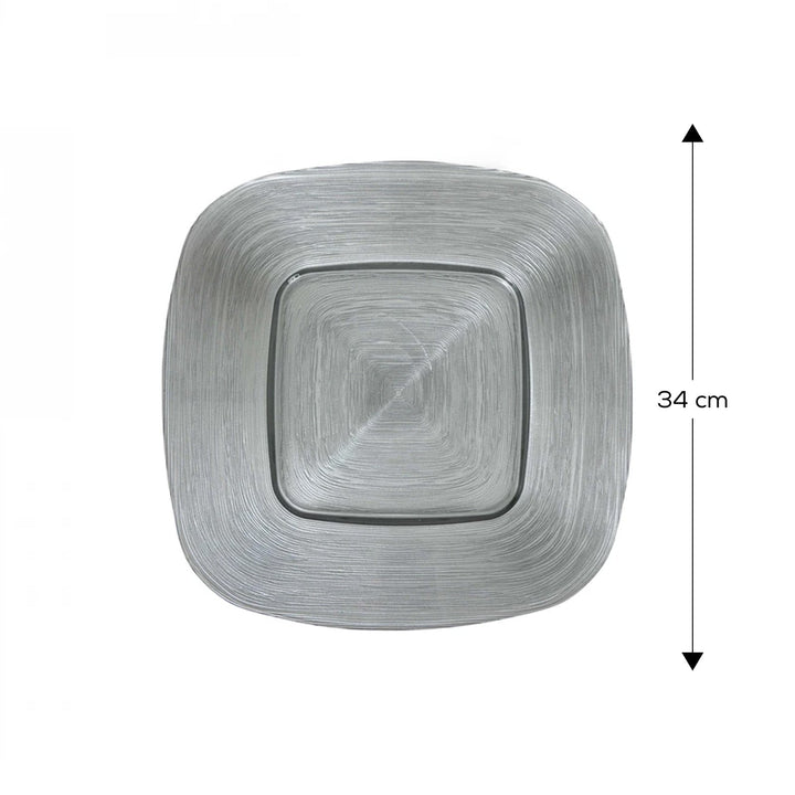 Karaca Home Premium firkantet supla / dækkeserviet – sølv 34 cm - Løven Home