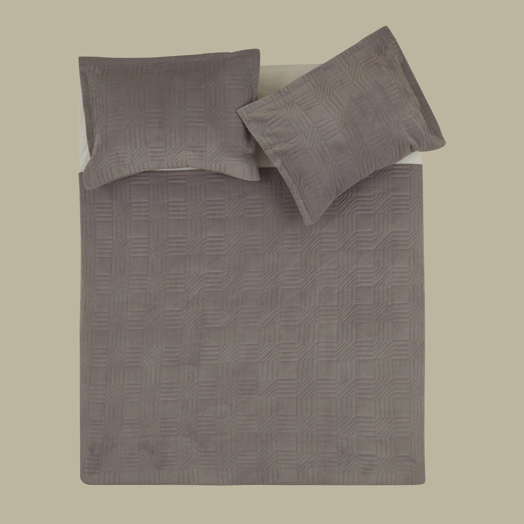 Karaca Home Sally dobbeltseng - overkast sæt – Grå - Løven Home