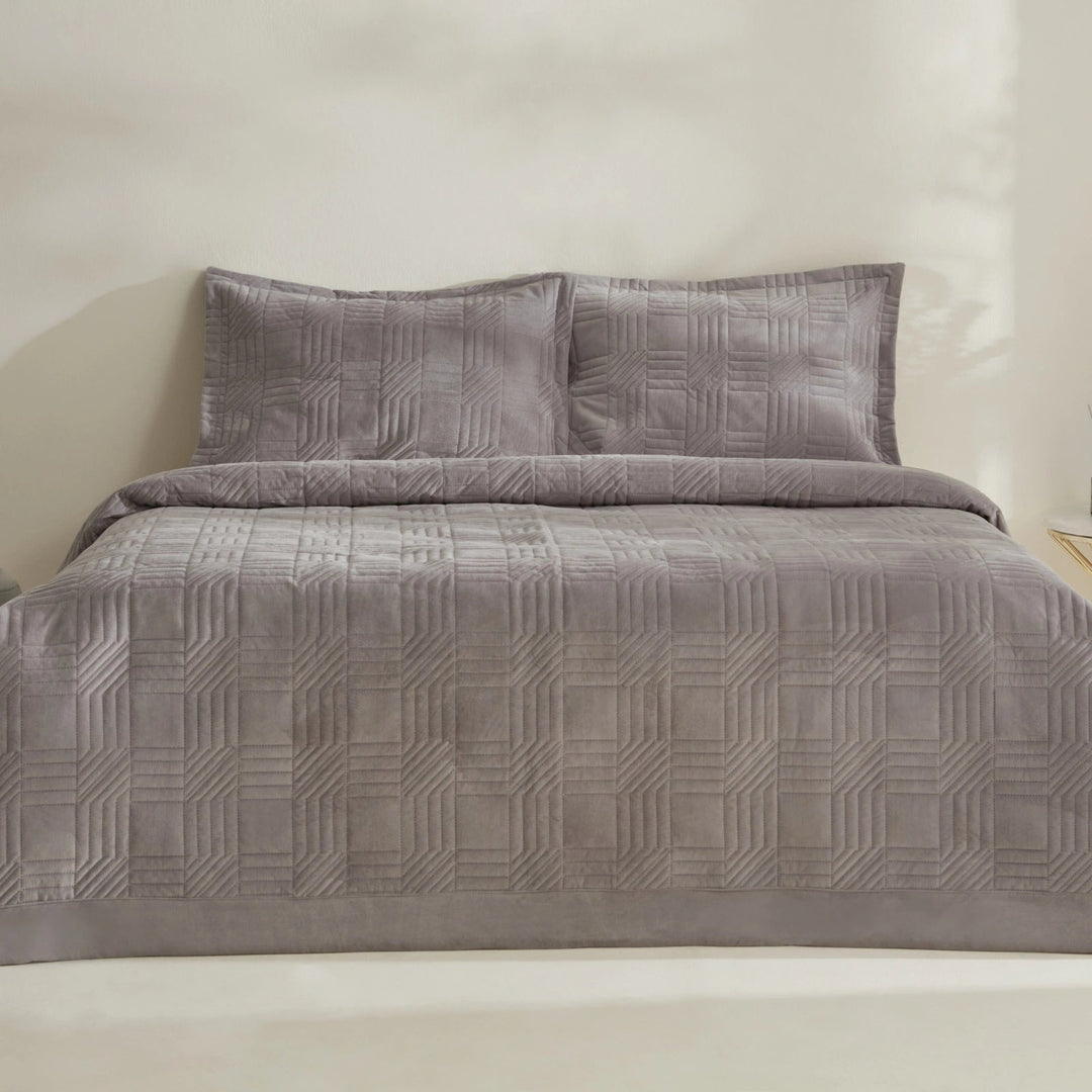 Karaca Home Sally Enkeltseng - Overtræk – Grå - Løven Home