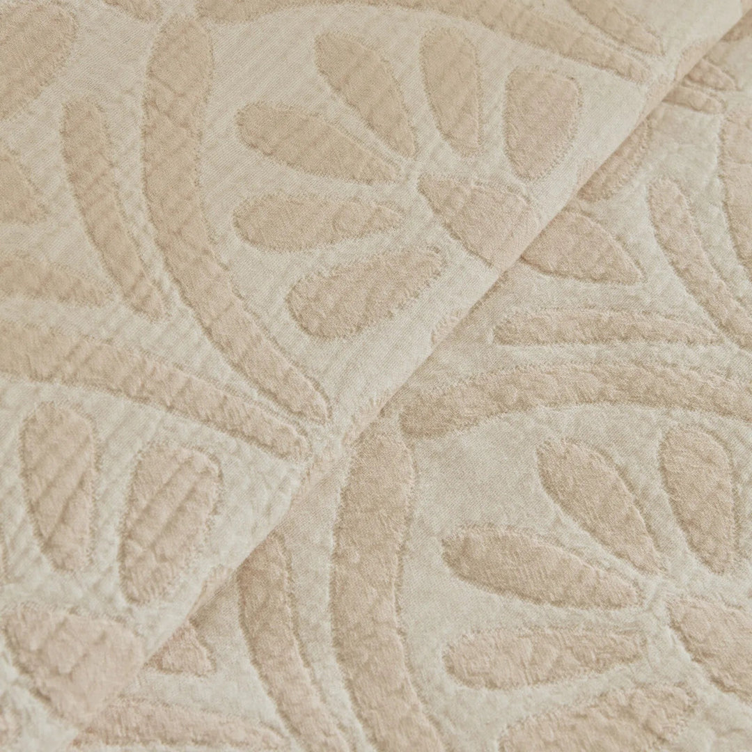 Karaca Home Shailyn Broderet Musselin Sengetæppesæt 200x220 cm (Dobbeltseng) | Rosa - Løven Home