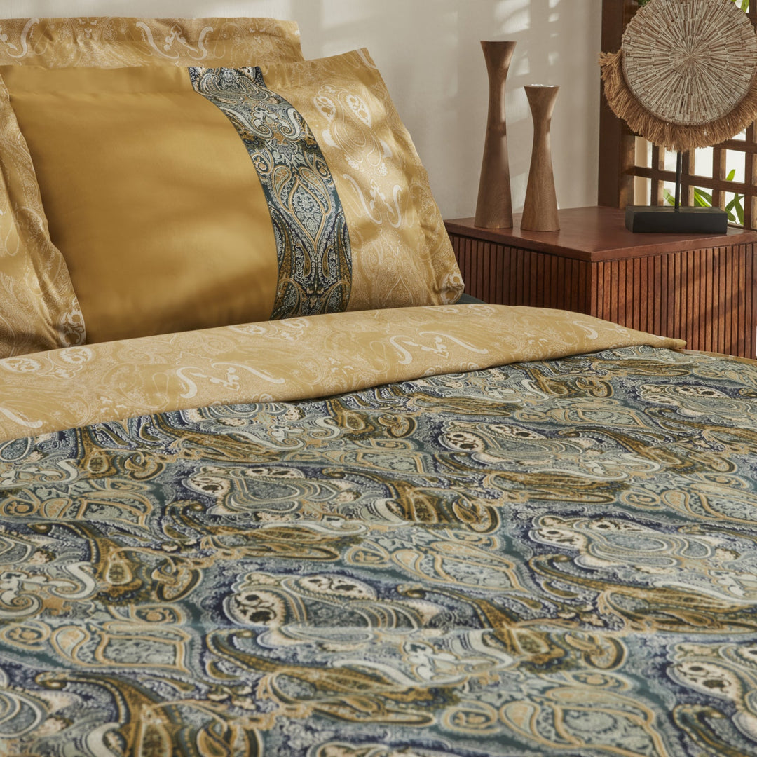 Karaca Home Sherie Dobbeltseng - Sengetøj – Grøn (Bomuldssatin) - Løven Home