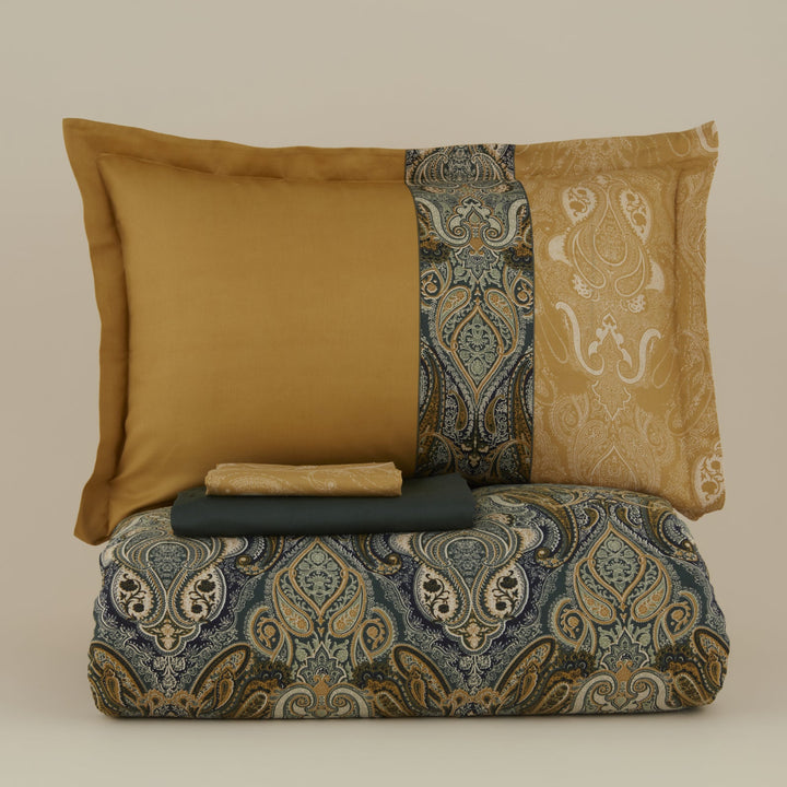 Karaca Home Sherie Dobbeltseng - Sengetøj – Grøn (Bomuldssatin) - Løven Home