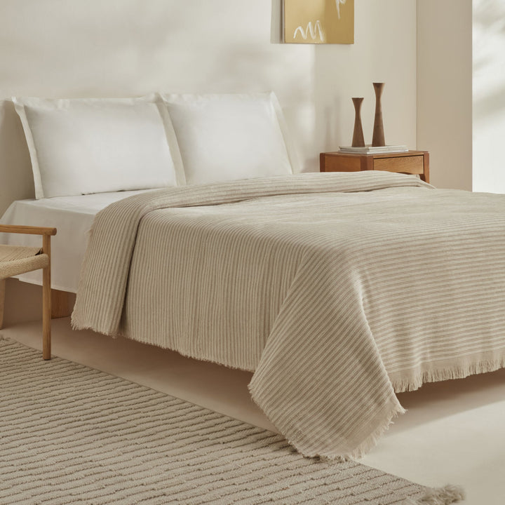 Karaca Home Sion Dobbelttæppe – Ekru - Løven Home