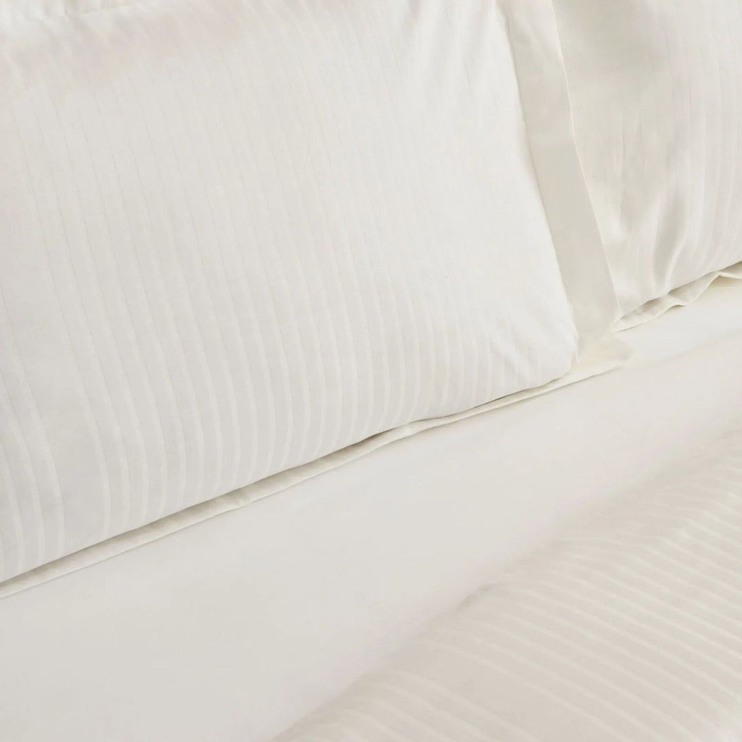 Karaca Home Uniq – Dobbeltseng Sengetøjssæt 200x220 cm | 100% Bomuldssatin | Hvid - Løven Home
