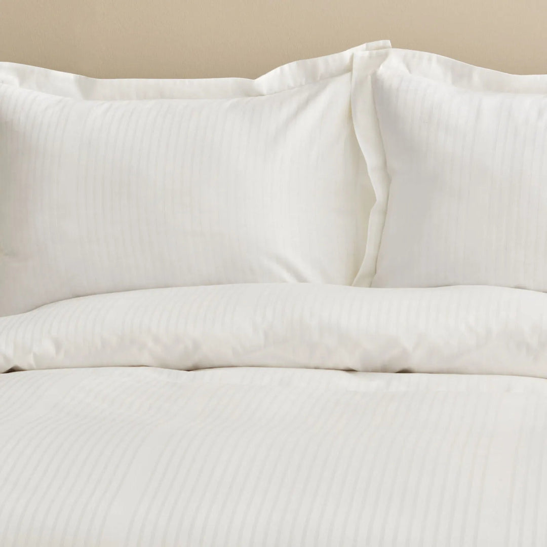 Karaca Home Uniq – Dobbeltseng Sengetøjssæt 200x220 cm | 100% Bomuldssatin | Hvid - Løven Home