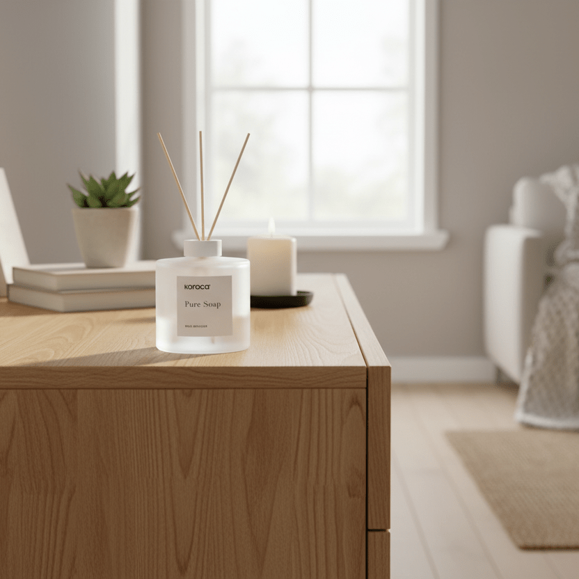 Karaca Home White Clean Pure Soap Duftspreder m/Duftpinde - 500 ml - Løven Home