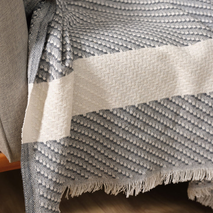 Karaca Home - Wilma - Sofaovertræk – Antracit – 170 × 210 cm - Løven Home