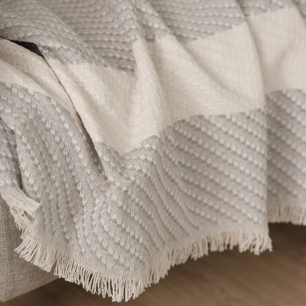 Karaca Home - Wilma - Sofaovertræk – Grå – 170 × 210 cm - Løven Home
