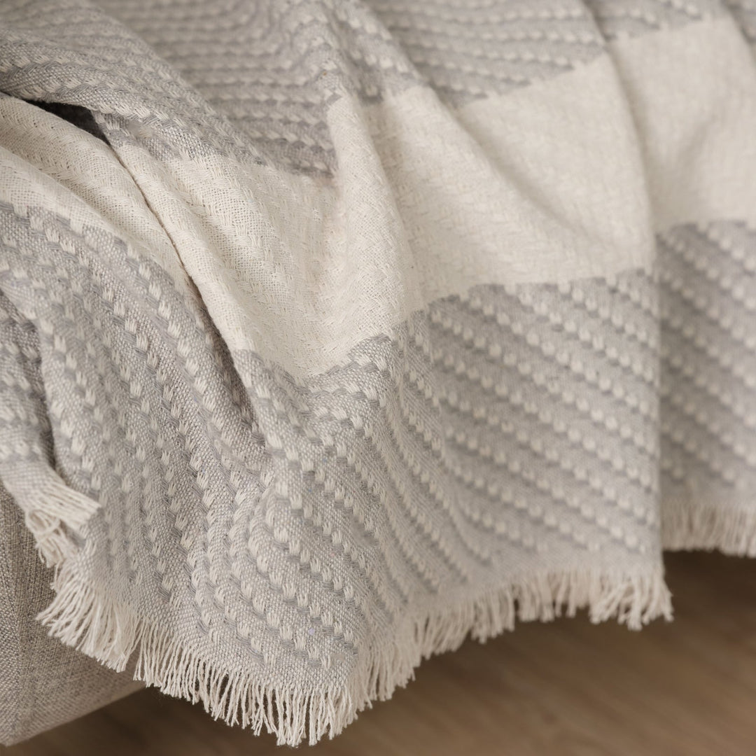 Karaca Home - Wilma - Sofaovertræk – Grå – 170 × 210 cm - Løven Home