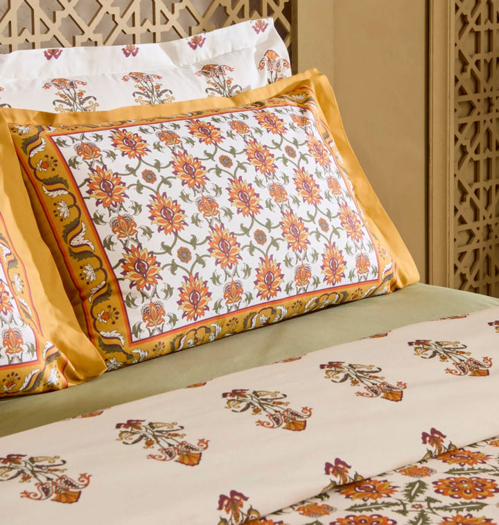 Karaca Home Zahara Dobbeltseng - Sengetøj – Sennep - Løven Home