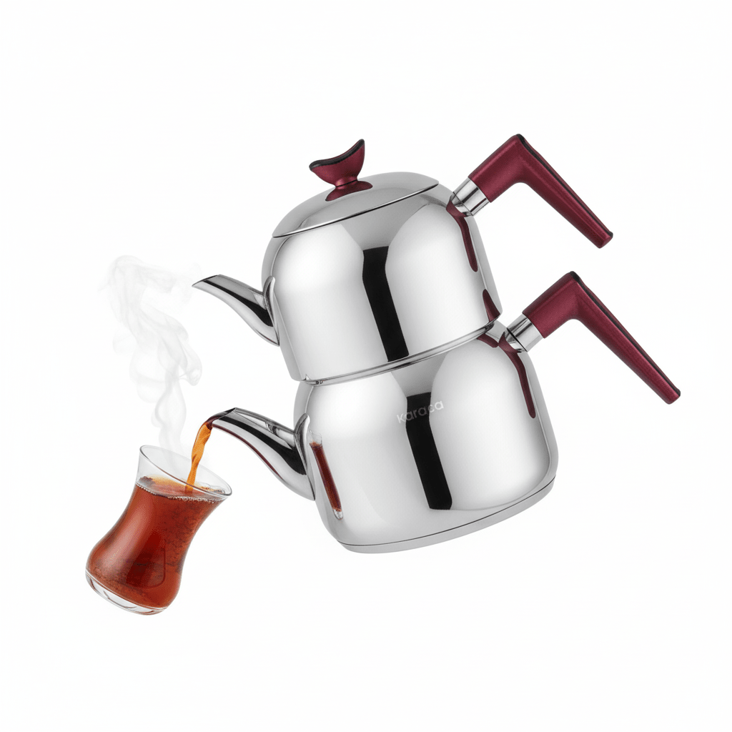 Karaca Induktion Maçka Midi Tekandesæt - 3,3 Liter - Rød - Løven Home