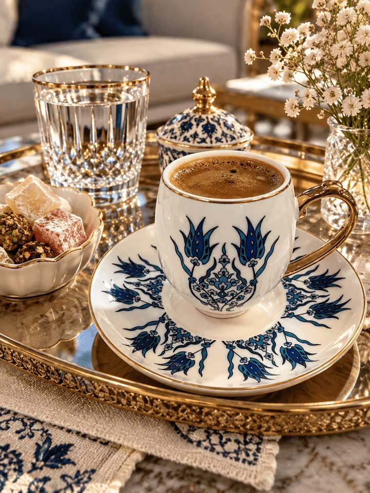Karaca İznik - Espresso Kaffekop­sæt - til 6 personer, 80 ml - Løven Home