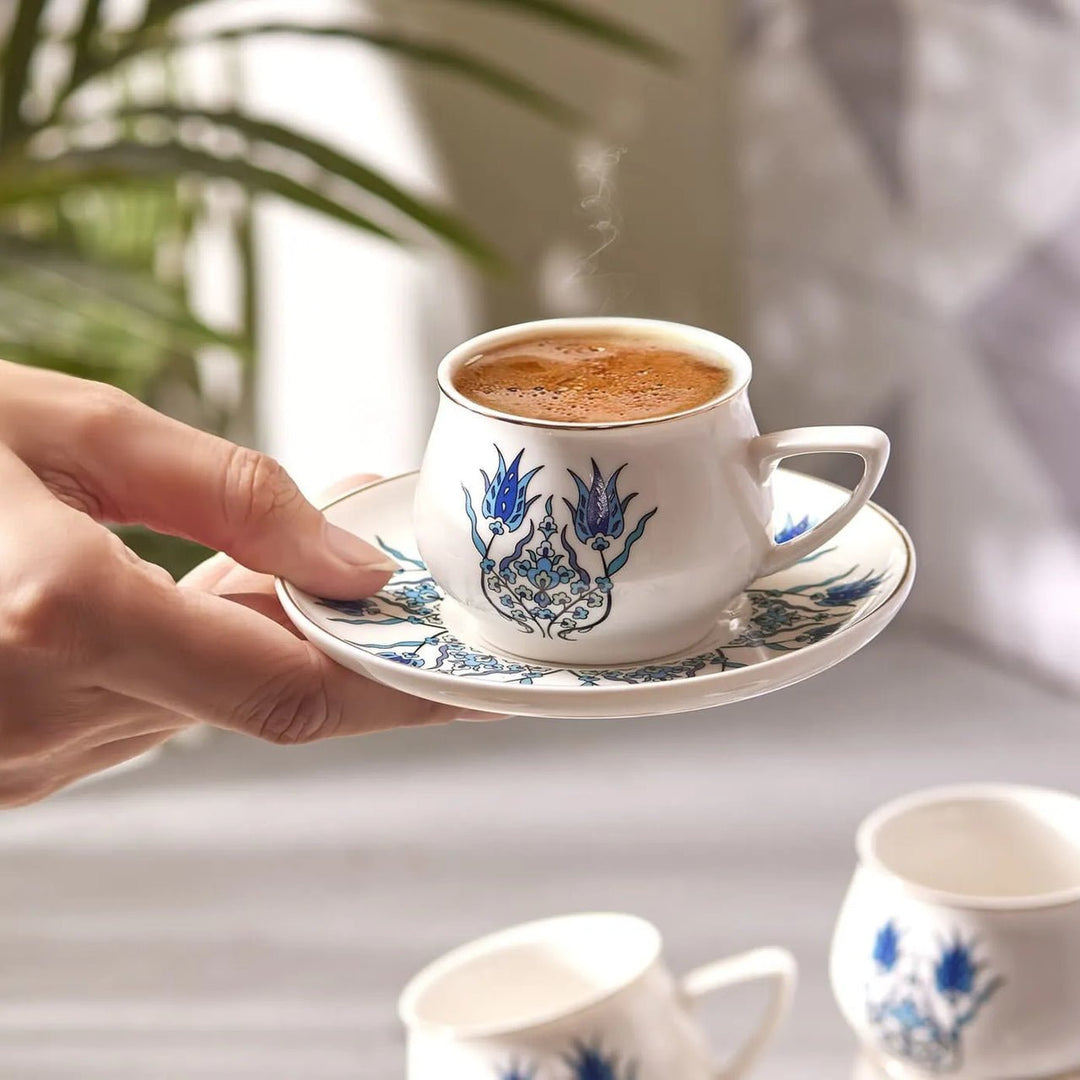 Karaca Iznik New Form Espressosæt – 6 Personer (100 ml) - Løven Home