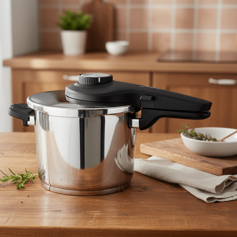 Karaca Jumbo Prime Master Trykkoger i Rustfrit Stål – 6 L / 22 cm - Løven Home