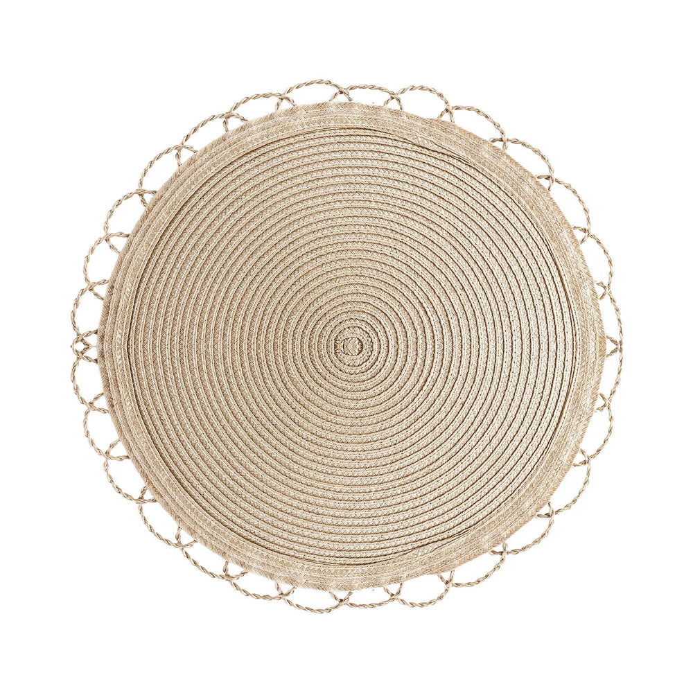 Karaca Katy 2 dele dækkeserviet - Natur, 38 cm - Løven Home