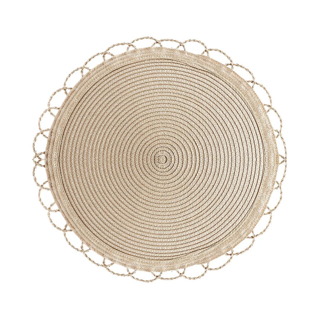 Karaca Katy 2 dele dækkeserviet - Natur, 38 cm - Løven Home