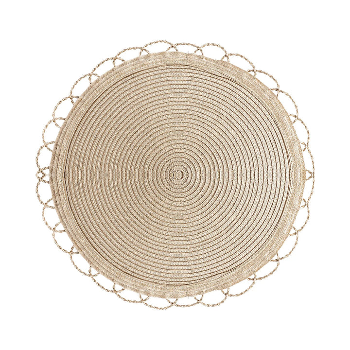 Karaca Katy 2 dele dækkeserviet - Natur, 38 cm - Løven Home