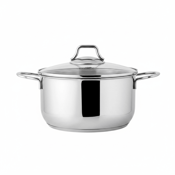 Karaca - Kitchen Lover 2 i 1 Muslingegryde – 3,5 &amp; 2,5 liter | Ø20 cm | Rustfrit stål | 2 stk. | 3 dele - Løven Home