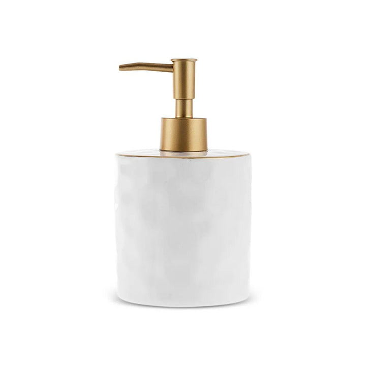 Karaca Lina Badeværelsessæt – 4 Dele - Elegant Hvid & Guld - Løven Home