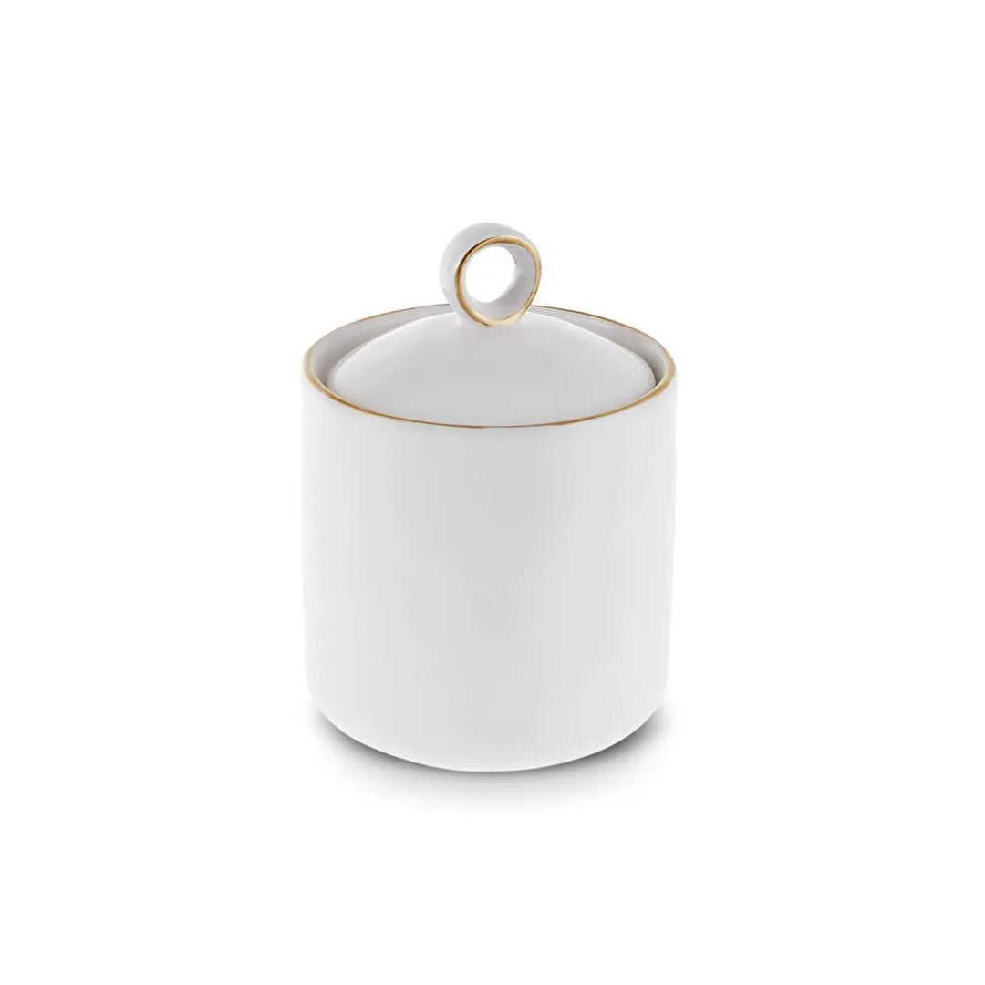 Karaca Lina Badeværelsessæt – 4 Dele - Elegant Hvid & Guld - Løven Home