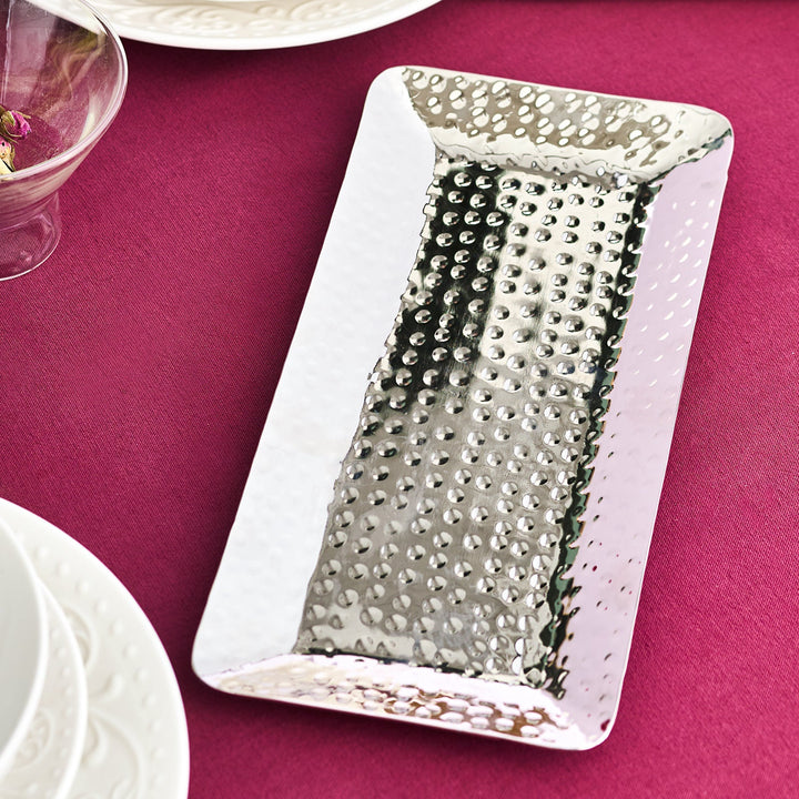Karaca Loren - Dekorativ Bakke – 33 × 15 cm | Sølv - Løven Home
