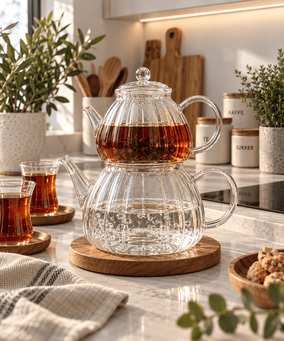 Karaca Lori - Tekandesæt - i Borosilikat Glas - Løven Home