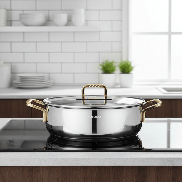 Karaca Macka Induktionskompatibel Stålgryde – 26 cm / 3,4 L - Løven Home