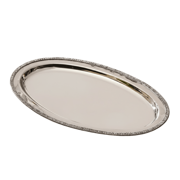 Karaca Majesty Dekorativ Oval Serveringsbakke – 38,5 x 23,5 cm - Løven Home