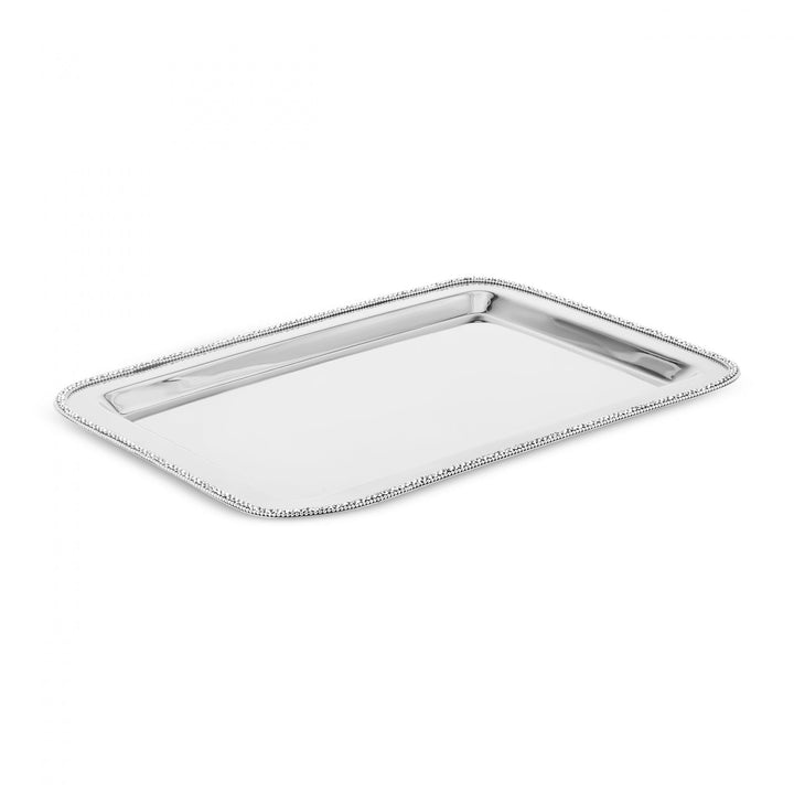 Karaca Majesty Dekorativ Rektangulær Serveringsbakke 42x30 cm – Sølv - Løven Home