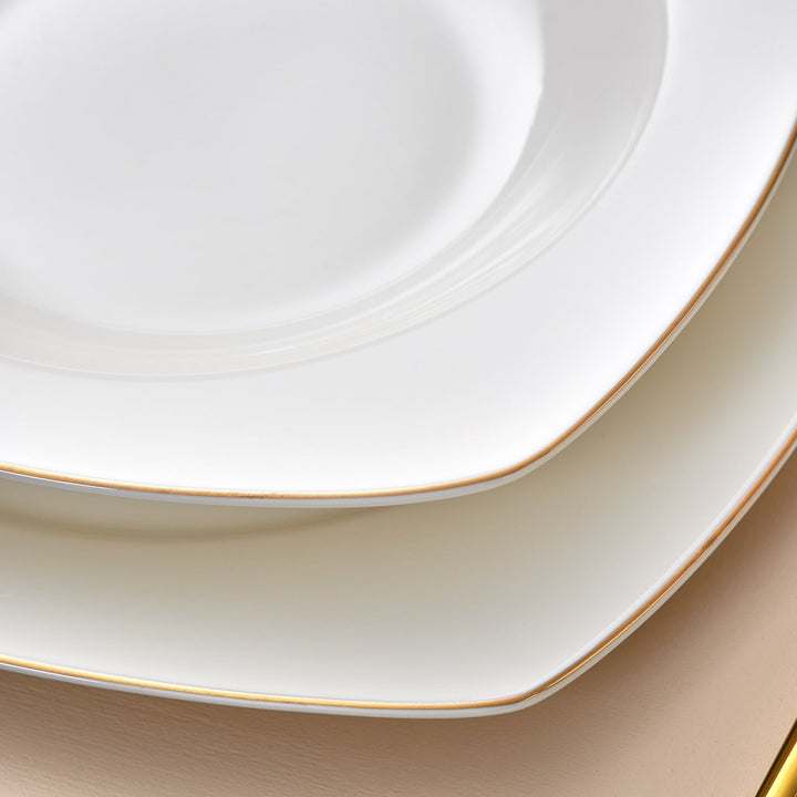 Karaca Mane Porcelænssæt Guldkant - 24 dele 6 personer - Løven Home