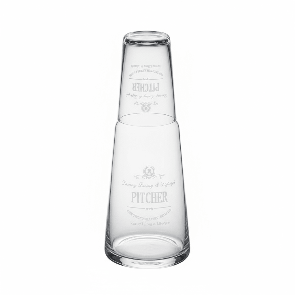 Karaca Marta Natbords Glas Karaffel m/Glas 1000 ML - Løven Home