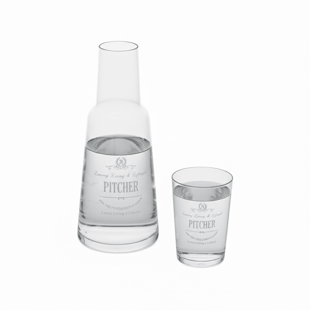 Karaca Marta Natbords Glas Karaffel m/Glas 1000 ML - Løven Home