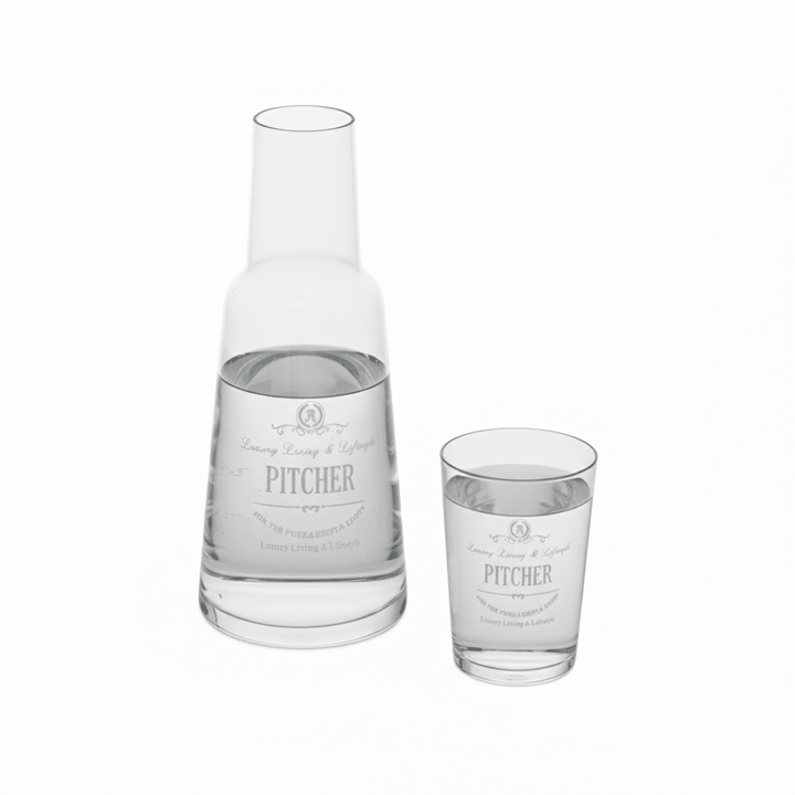 Karaca Marta Natbords Glas Karaffel m/Glas 1000 ML - Løven Home