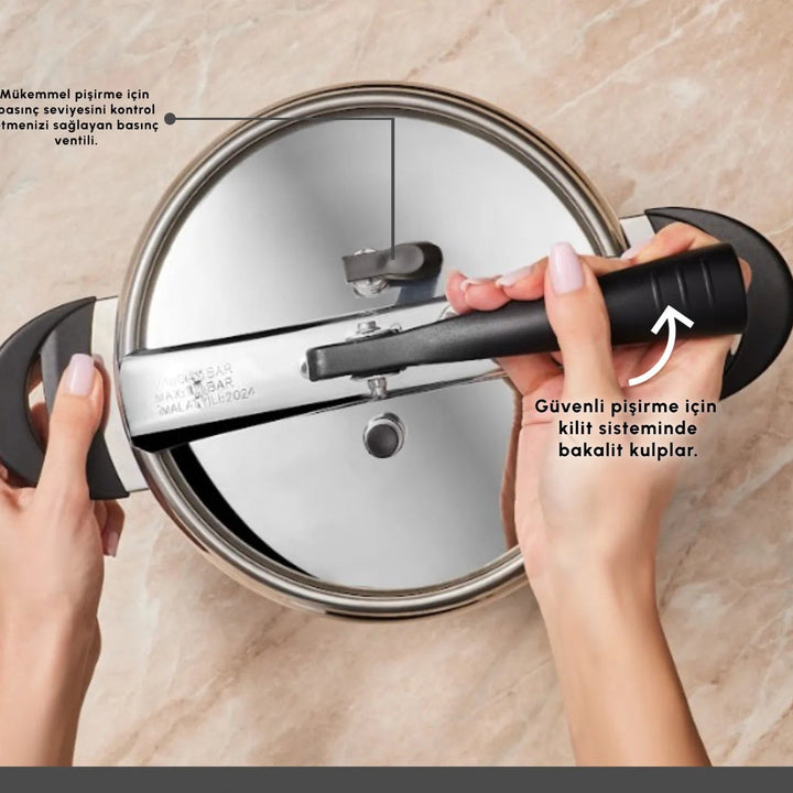 Karaca Meriva Induktionsbund Trykkoger 7 Liter - Løven Home