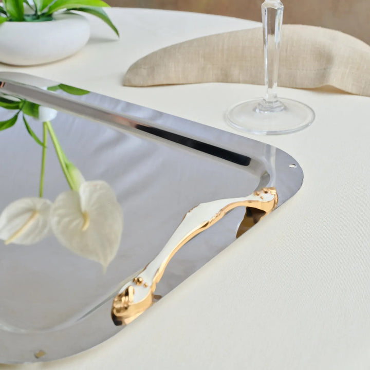 Karaca Mine Serveringsbakke - Rustfrit stål 40x30 cm - Løven Home