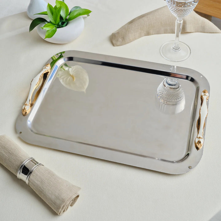 Karaca Mine Serveringsbakke - Rustfrit stål 40x30 cm - Løven Home