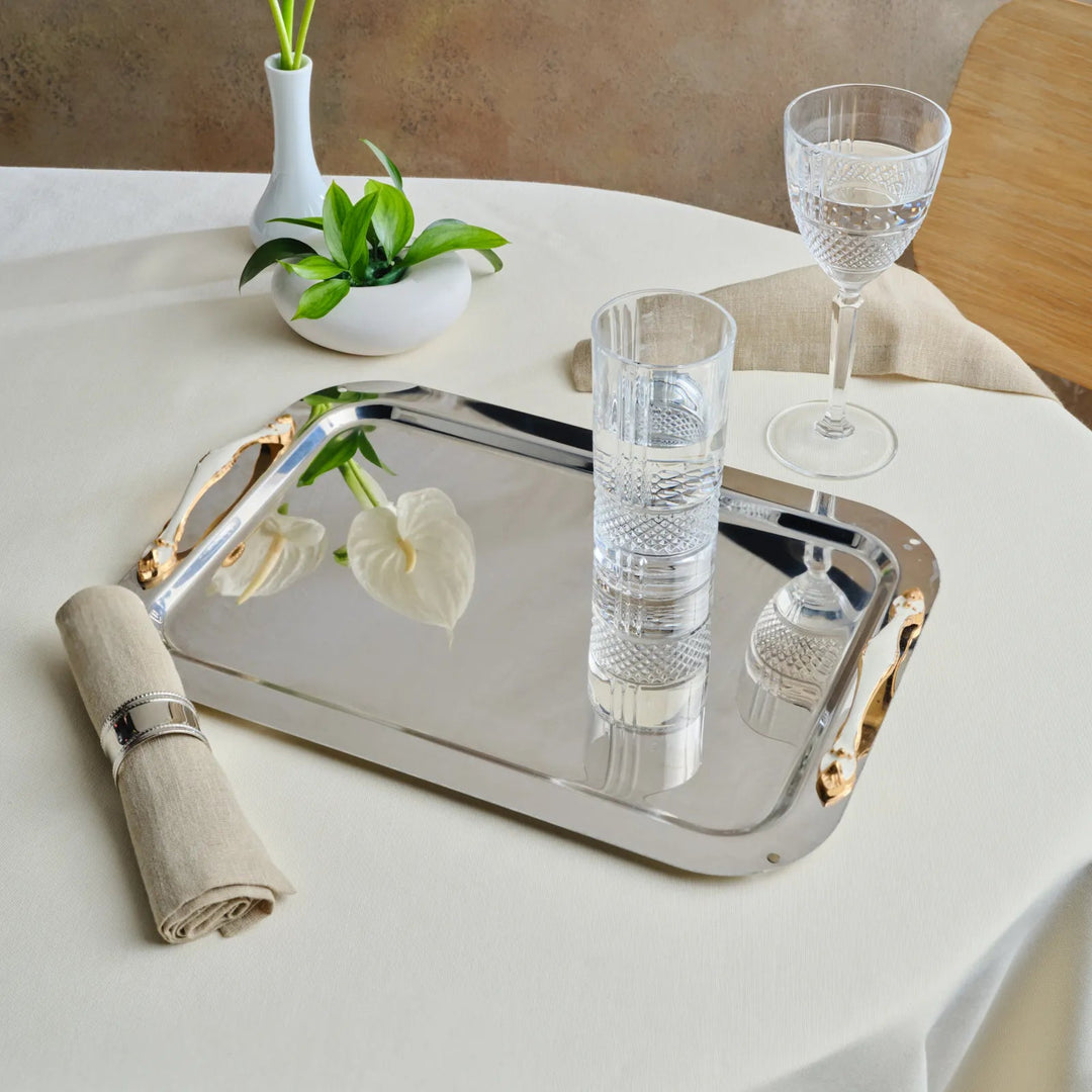 Karaca Mine Serveringsbakke - Rustfrit stål 40x30 cm - Løven Home