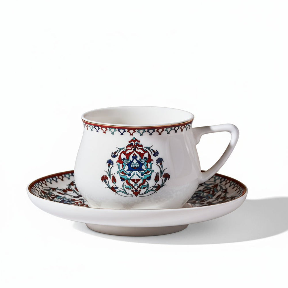 Karaca Nakkas Espresso Kaffesæt til 6 personer – 100 ml - Løven Home