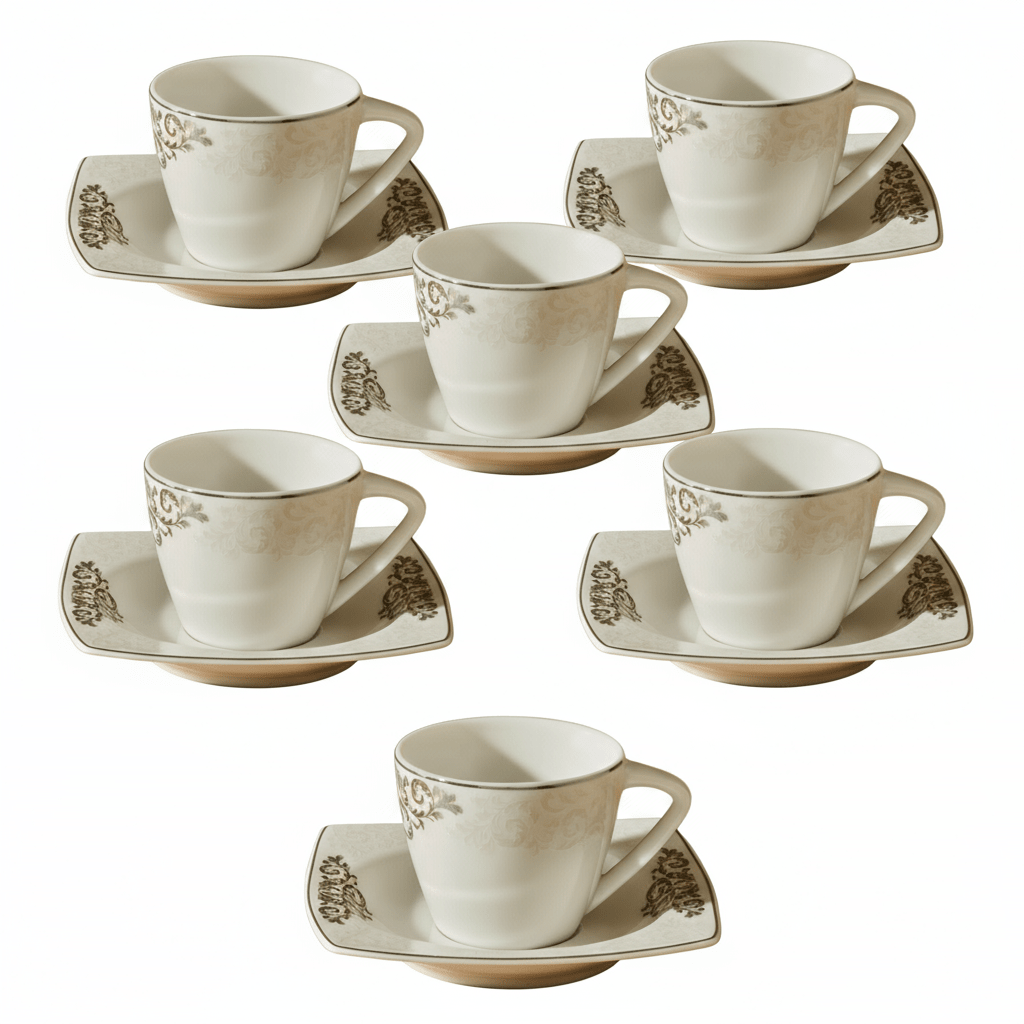 Karaca Nazende Espresso Kaffekop - sæt til 6 personer – 80 ml - Løven Home