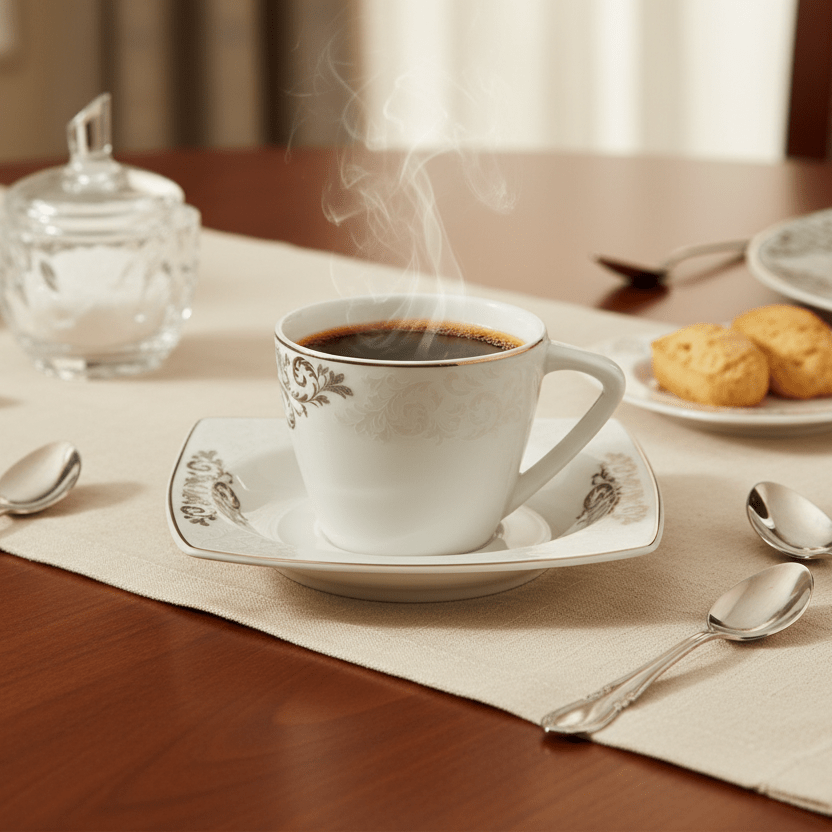 Karaca Nazende Espresso Kaffekop - sæt til 6 personer – 80 ml - Løven Home