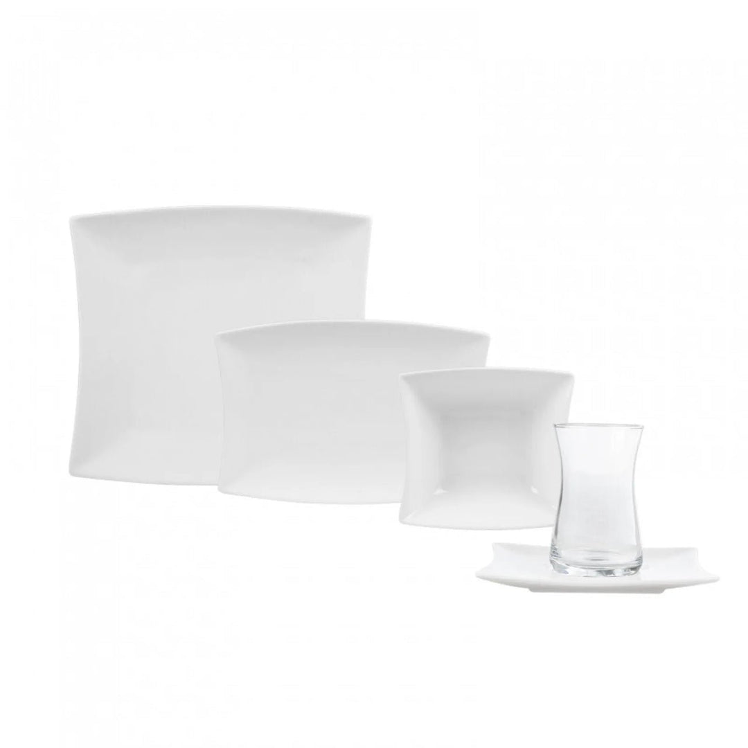 Karaca New Perfect White Morgenmads Porcelænssæt - 26 dele 6 personer - Løven Home