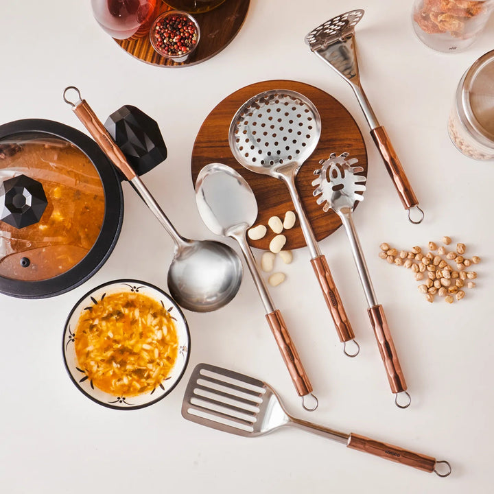 Karaca Nova Kobber Køkkenredskabssæt 6 - dele - Løven Home