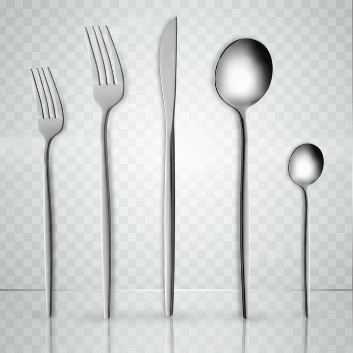 Karaca Orion Sølv 30 Dele Bestiksæt – 6 Personer - Rustfrit Stål - Løven Home