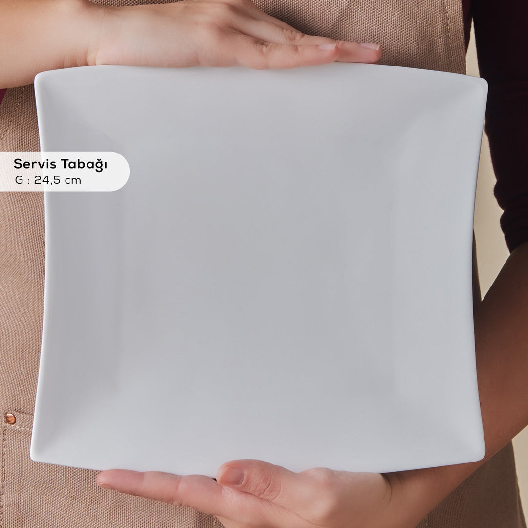 Karaca Perfect White Morgenmads Porcelænssæt - 32 dele 6 personer - Løven Home